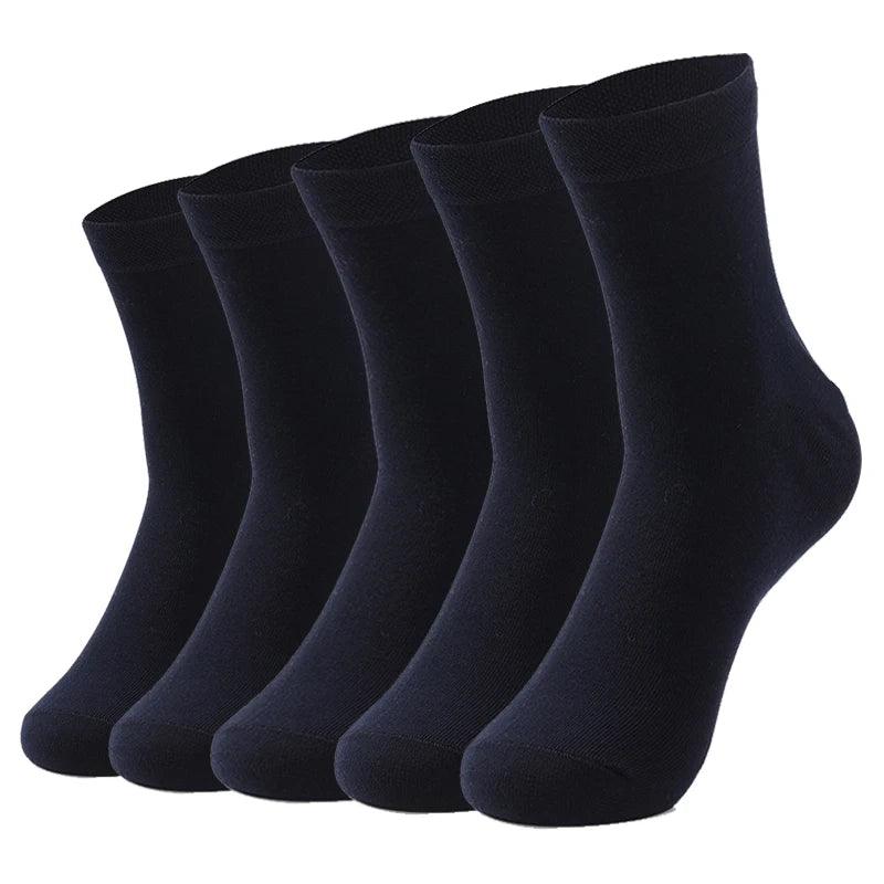 5 Pairs Pure Color High-Quality Women's and Men Cotton Socks - L & M Kee, LLC