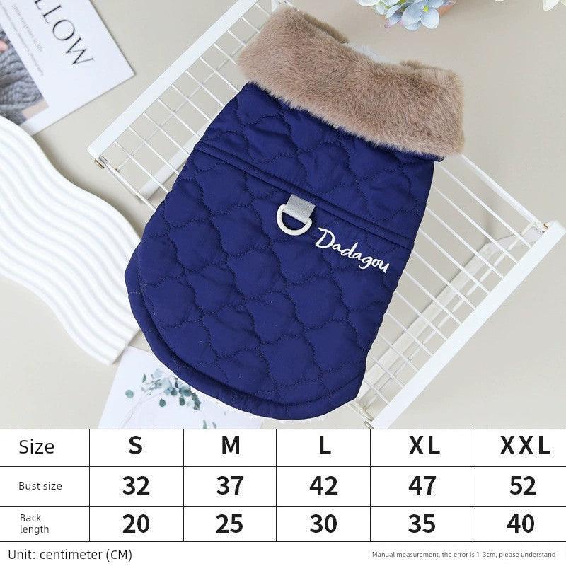 Poodle Dog Clothes Winter New Internet Celebrity Fleece-Lined Thickened Cotton-Padded Clothes Autumn and Winter Cat Clothing Pet Winter Warm - L & M Kee, LLC