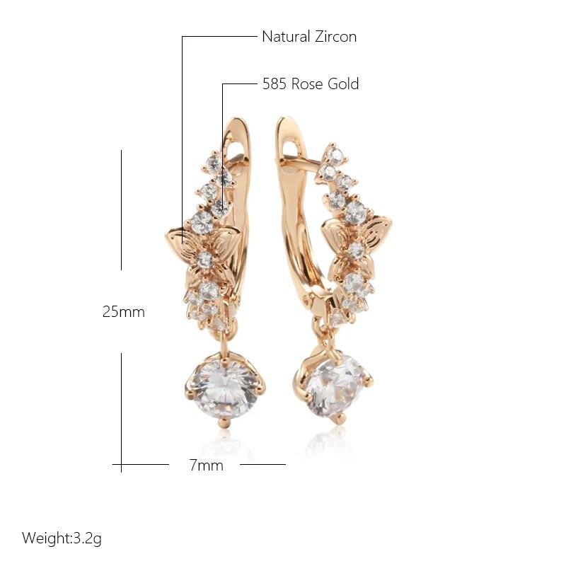 Natural Zircon Dazzling Hollow Butterfly Dangle Earring - L & M Kee, LLC