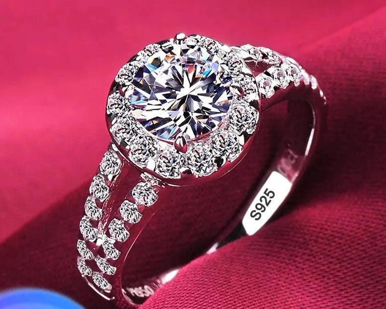 18K White Gold 2.0ct Round Zirconia Diamond Solitaire Ring - L & M Kee, LLC