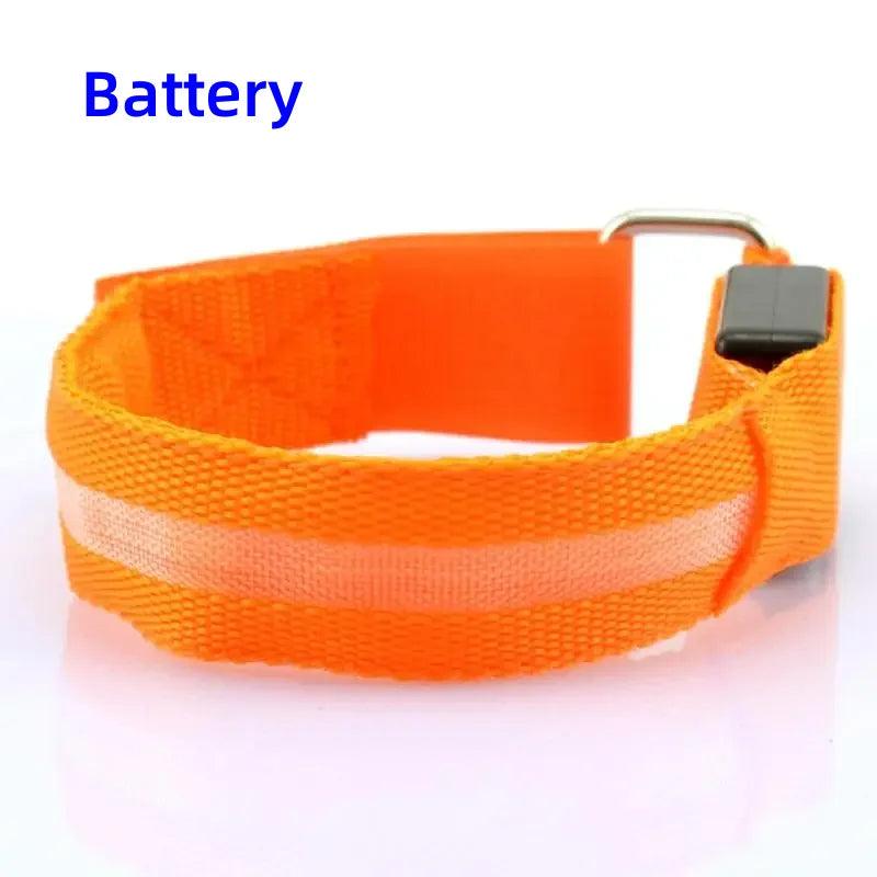 Night Running Armband LED Light Outdoor Sports USB Rechargeable Safety Belt Arm Leg Warning Wristband Cycling Bike Bicycle Light - L & M Kee, LLC