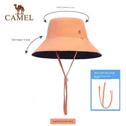 Camel Outdoor Sun-Proof Bucket Hat Men's Summer Sunshade Mountaineering Beach Sun Fishing Cowboy Hat Spring UV Protection - L & M Kee, LLC