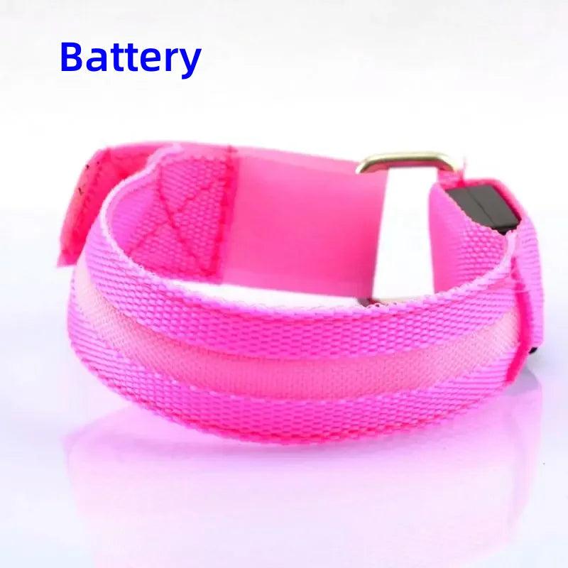 Night Running Armband LED Light Outdoor Sports USB Rechargeable Safety Belt Arm Leg Warning Wristband Cycling Bike Bicycle Light - L & M Kee, LLC