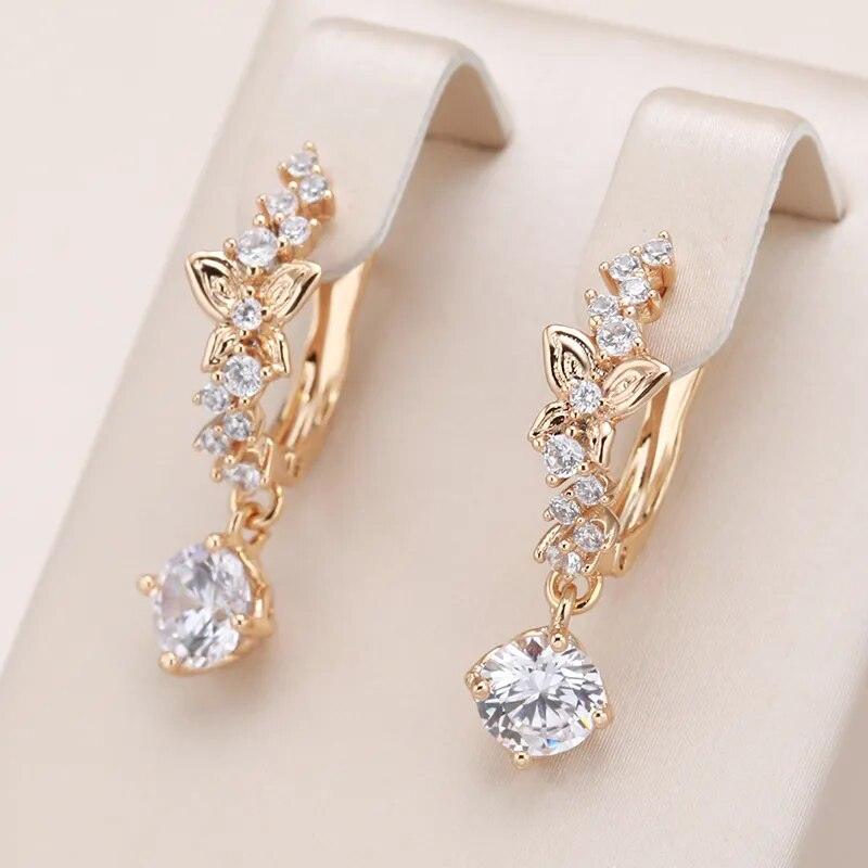 Natural Zircon Dazzling Hollow Butterfly Dangle Earring - L & M Kee, LLC