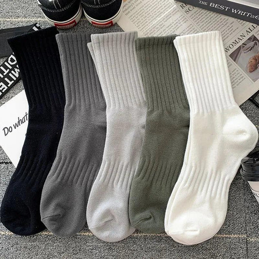 New 5 Pairs Cool Men Black White Warm Socks Set - L & M Kee, LLC