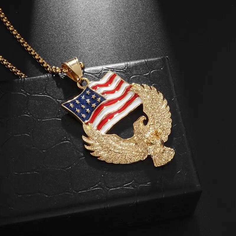 Hip Hop Ice Out Golden Horse Head Pendant Horseshoe Necklace for Men Personality Charm Fashion Rock Party Jewelry - L & M Kee, LLC