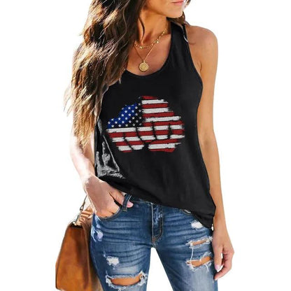 Freedom American Flag Usa Stars Stripes Patriotic Graphic Tee - L & M Kee, LLC