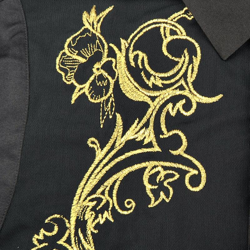 Long Sleeve Vintage Court Style Embroidered Shirt - L & M Kee, LLC