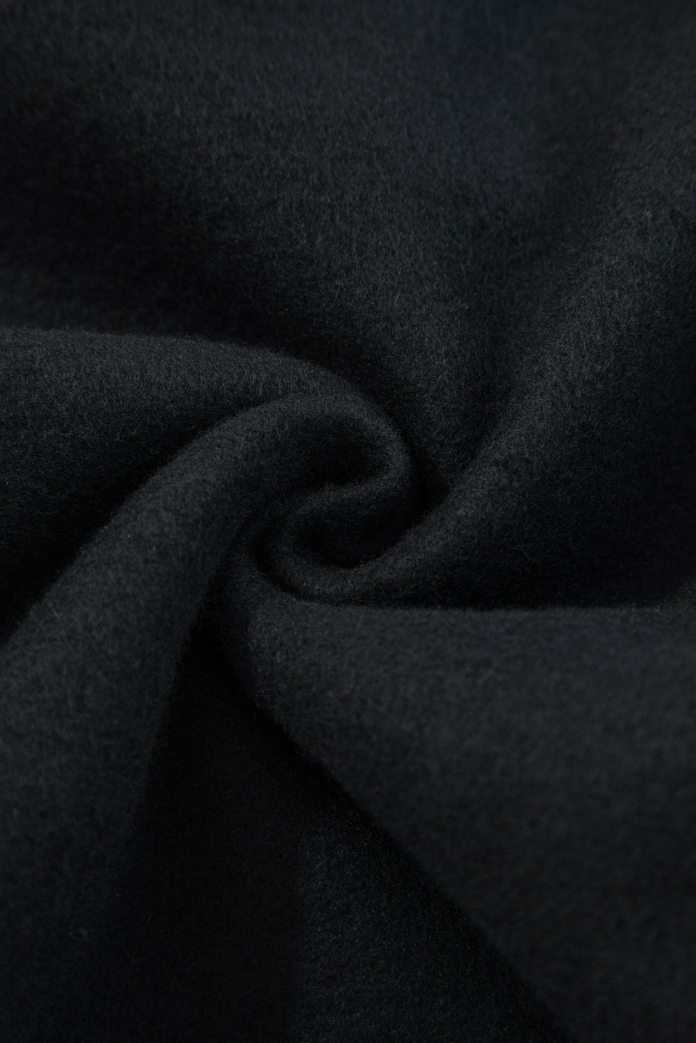 Black Fleece Lined Leopard Drawstring Elastic Waist Solid Pants