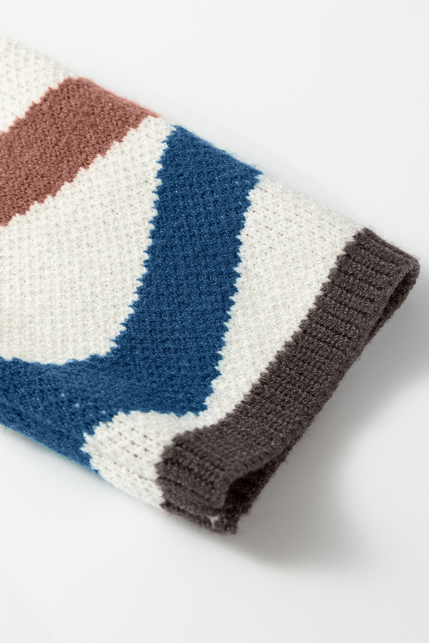 Multicolour Retro Wave Print Western Sweater