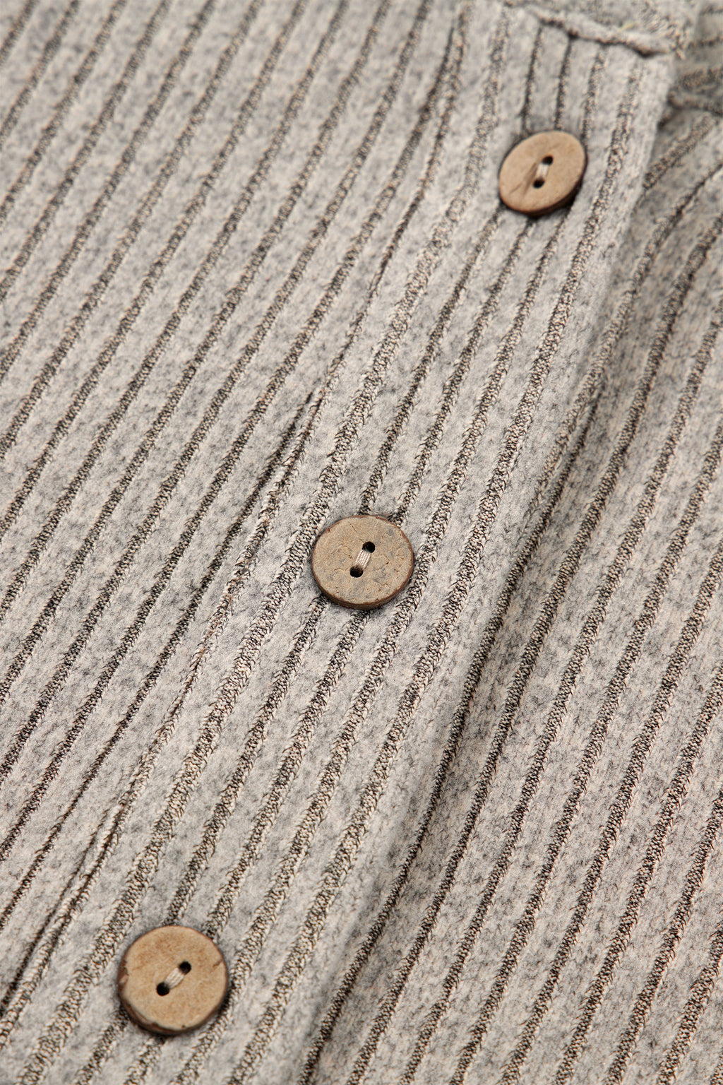 Simply Taupe Plus Size Ribbed Knit Kangaroo Pocket Henley Long Sleeve Top