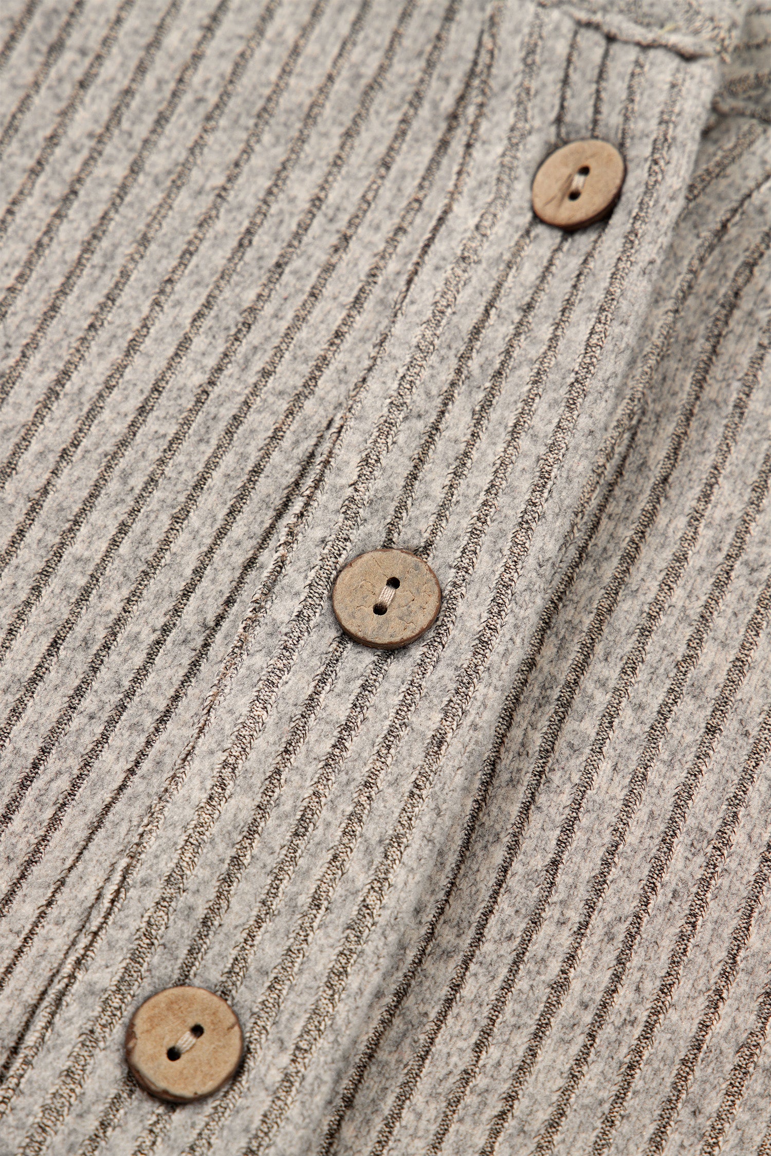 Simply Taupe Plus Size Ribbed Knit Kangaroo Pocket Henley Long Sleeve Top