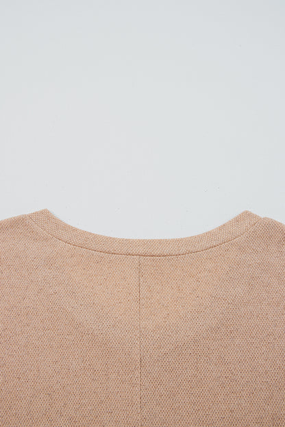 Parchment Plus Size Drop Shoulder Knit Tunic Top