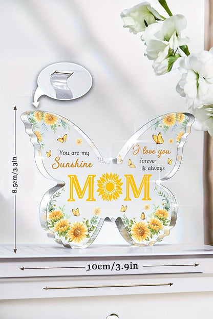 Ginger Mothers Day Butterfly Acrylic Decorative Plaque Gift - L & M Kee, LLC