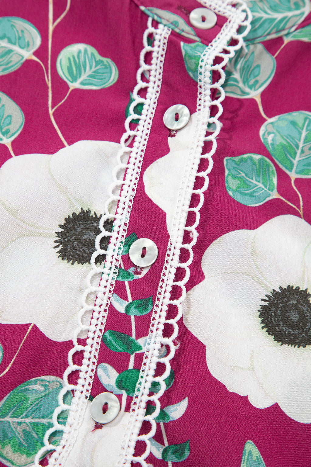 Red Floral Print Trimmed Short Puff Sleeve Mini Dress with Belt