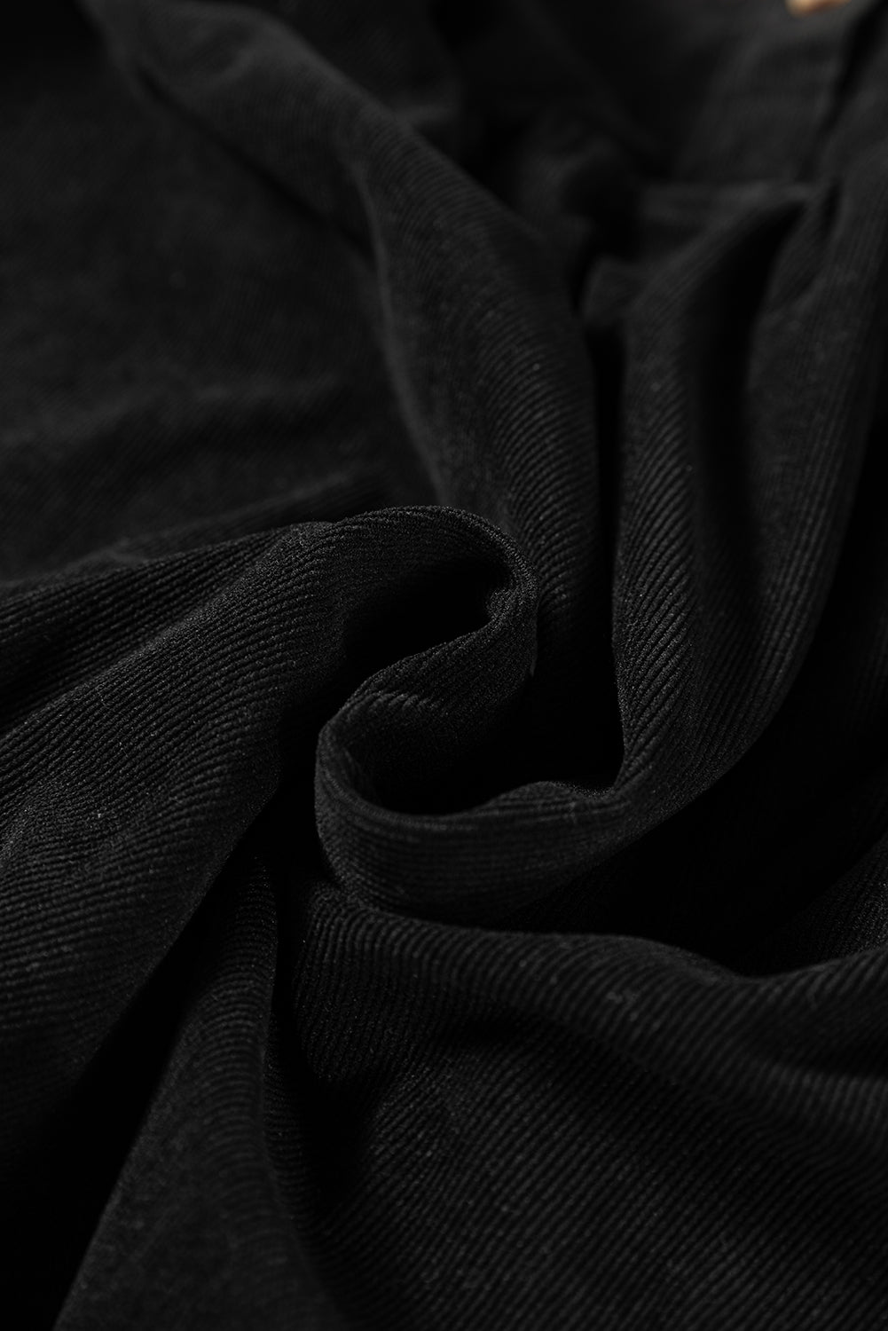 Vineyard Green Corduroy Half Button Collared Long Sleeve Mini Dress