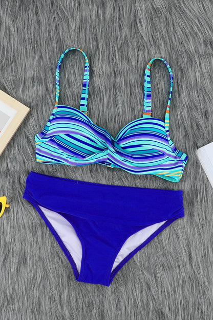 Twisted Bust Bikini Set - L & M Kee, LLC