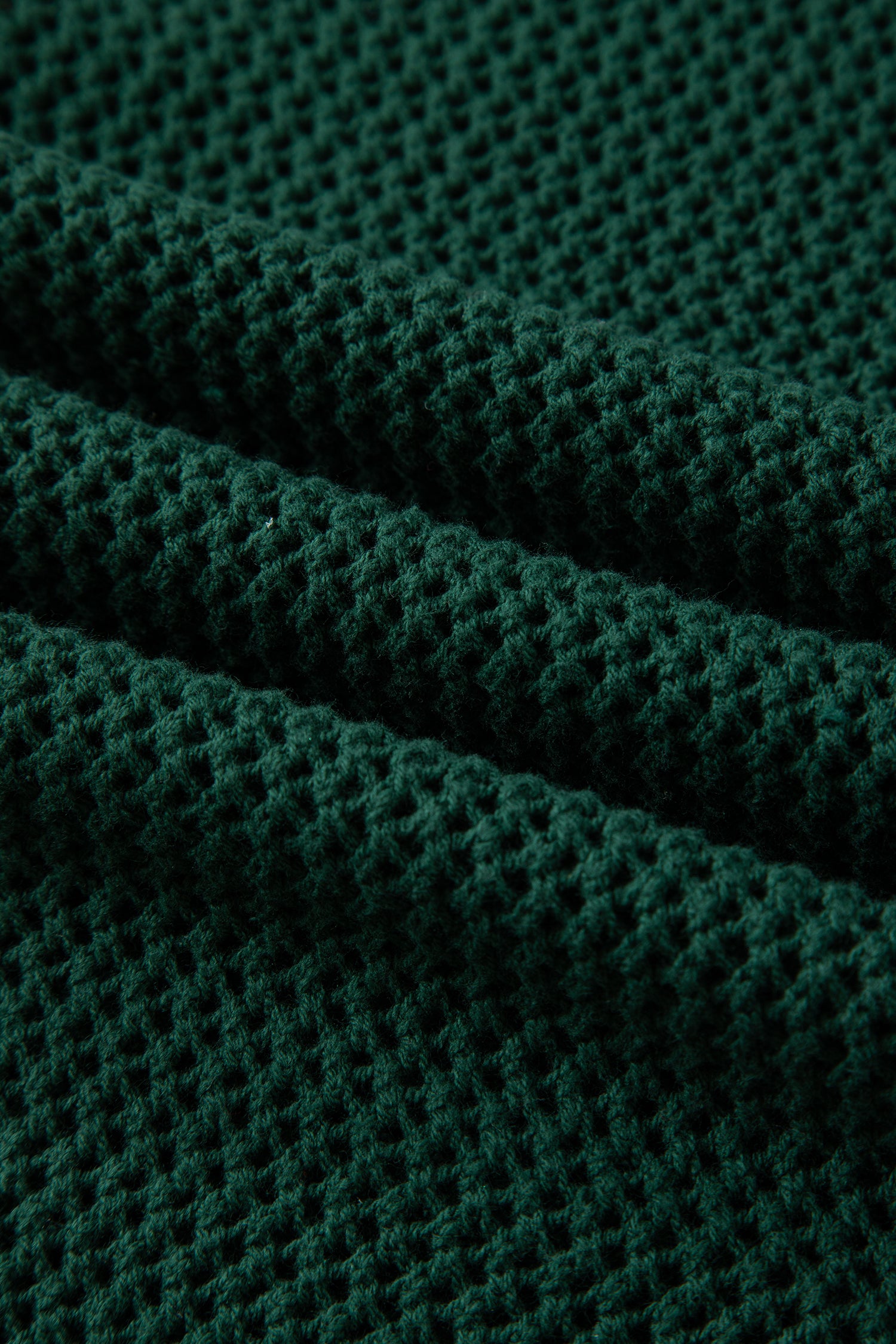 Blackish Green Plus Size Golden Accent Buttons Short Sweater Cardigan