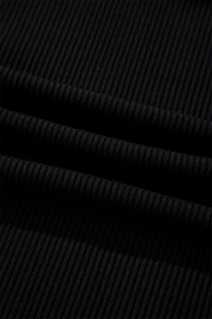 Mineral Red Ribbed Long Sleeve Crew Neck Solid Color Bodysuit