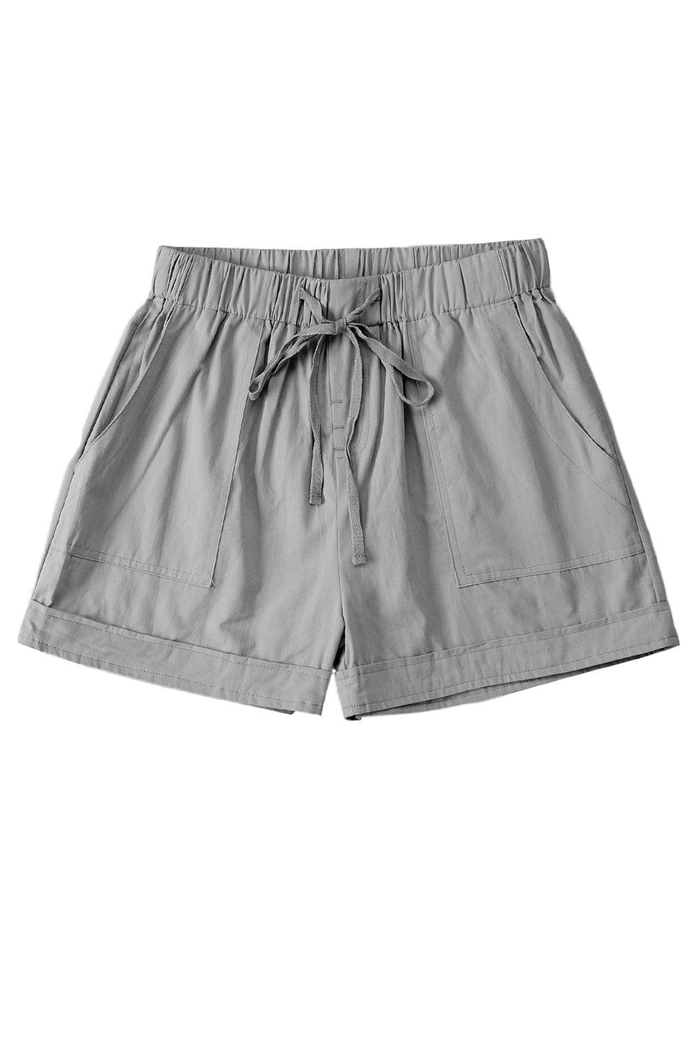 Gray Strive Pocketed Tencel Shorts - L & M Kee, LLC