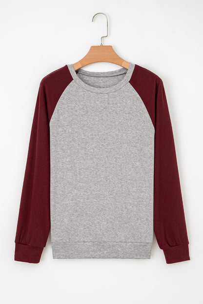 Red Dahlia Colorblock Raglan Long Sleeve T Shirt