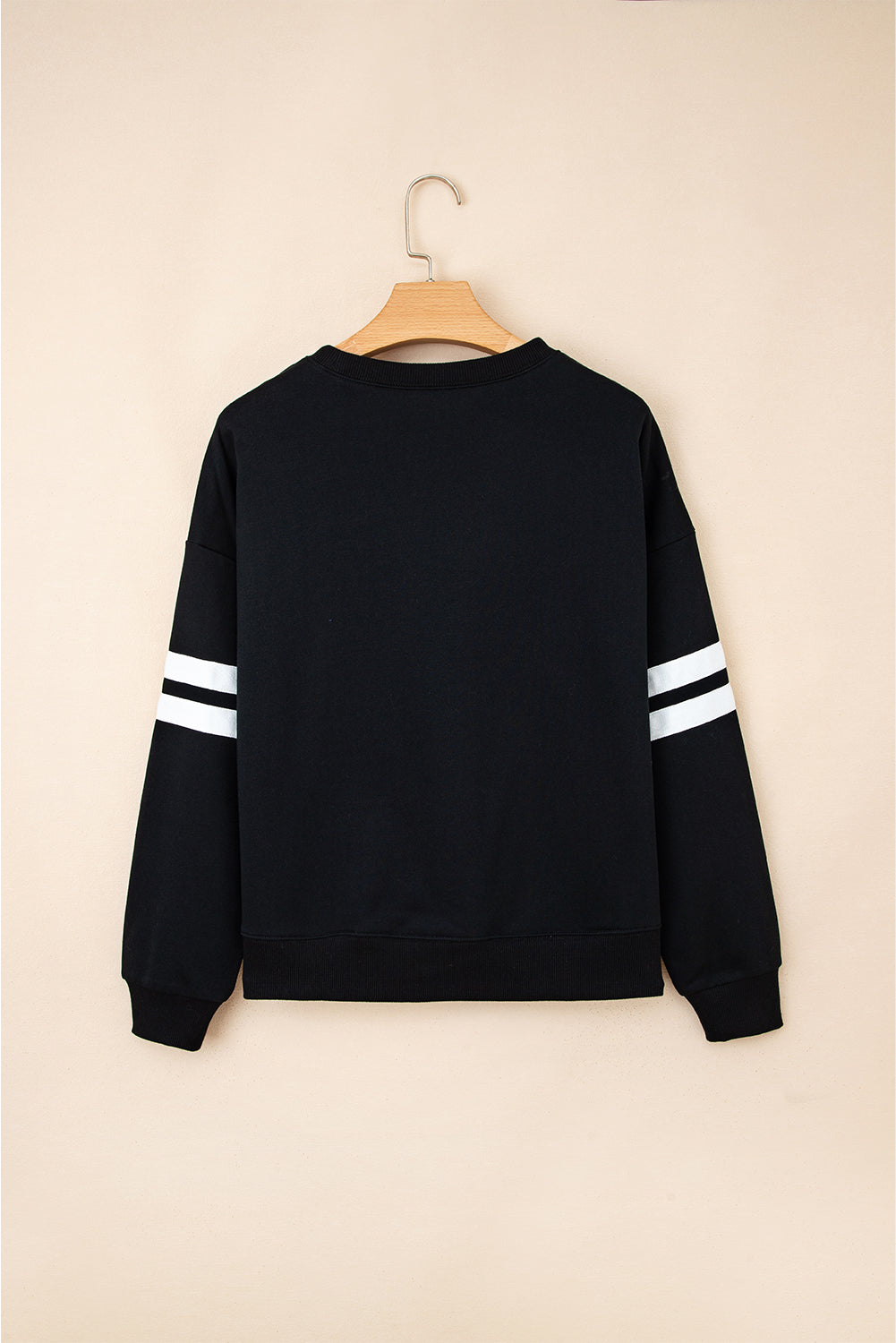 Evergreen Varsity Striped Detail Drop Shoulder Oversized Sweatshirt