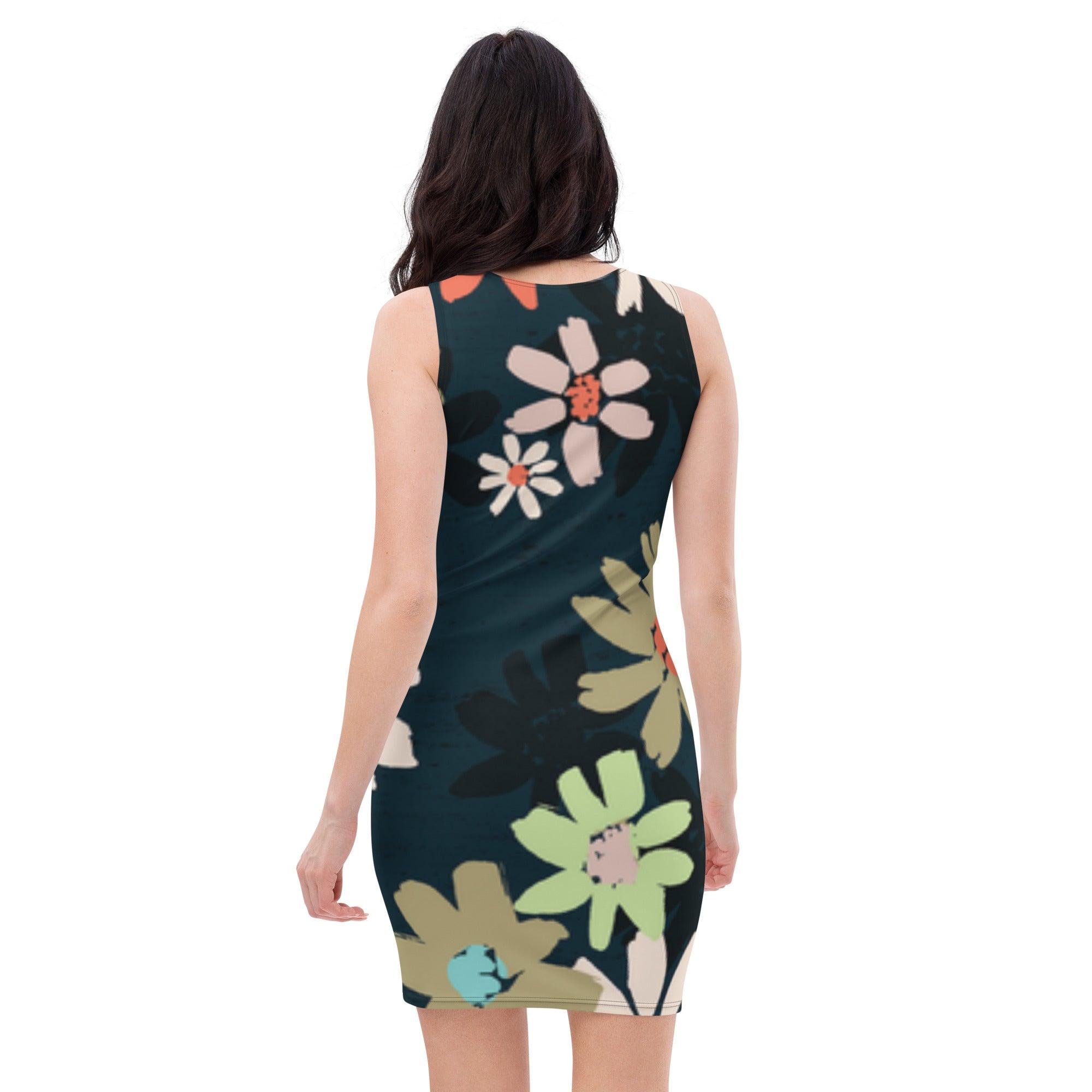 Dark Flower Dress - L & M Kee, LLC