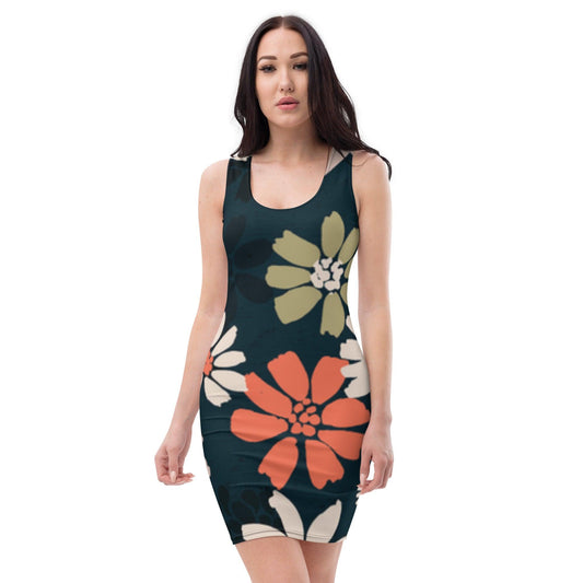 Dark Flower Dress - L & M Kee, LLC