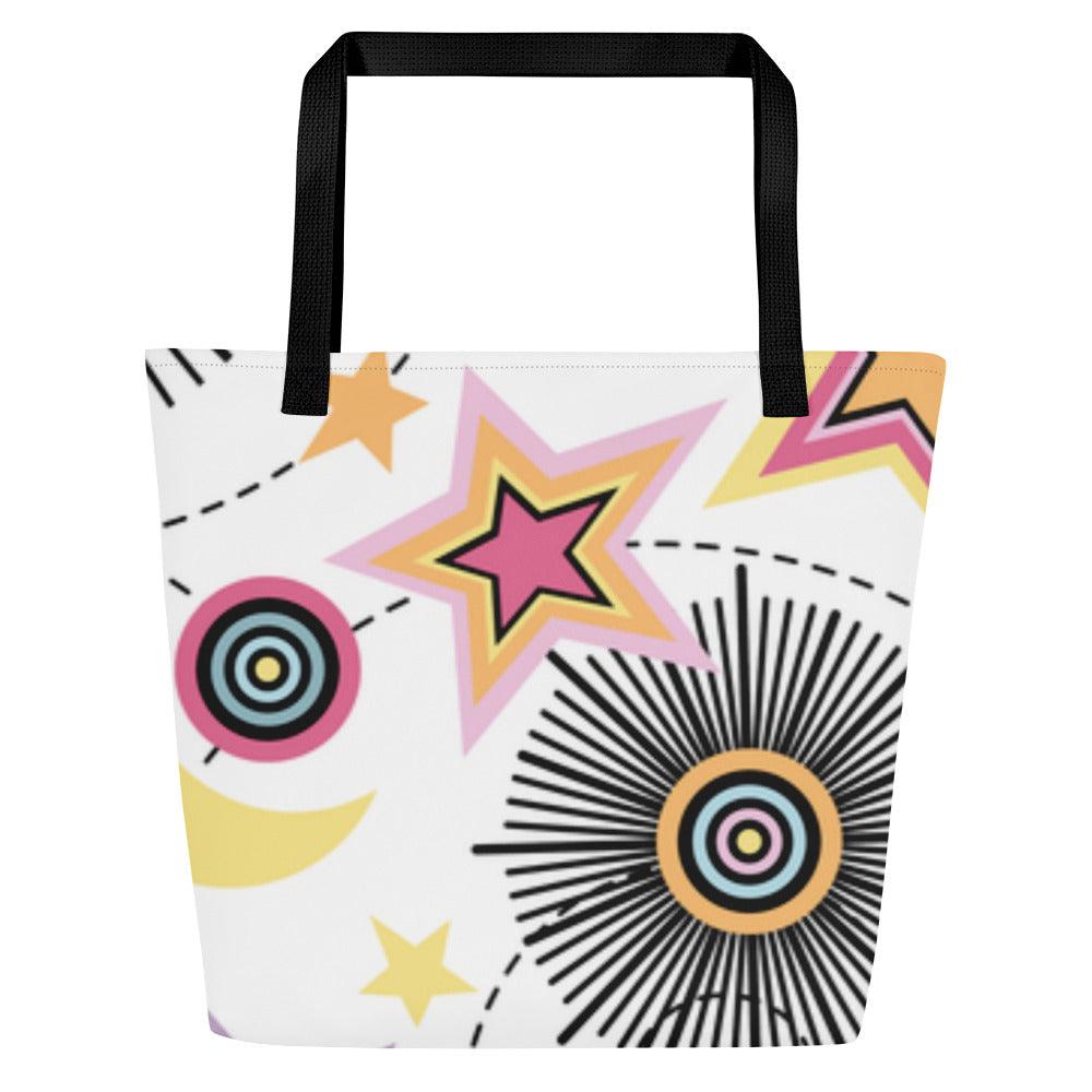 Stars and Flowers Tote - L & M Kee, LLC