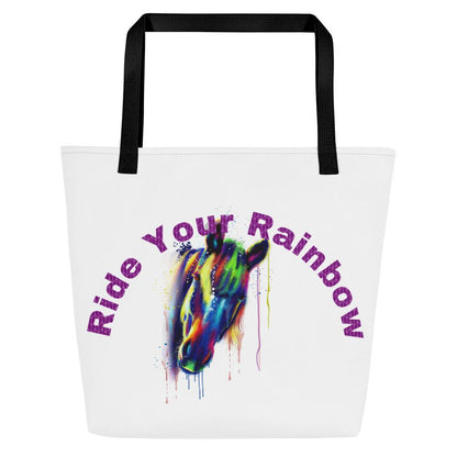 Ride Your Rainbow Horse Tote Bag - L & M Kee, LLC