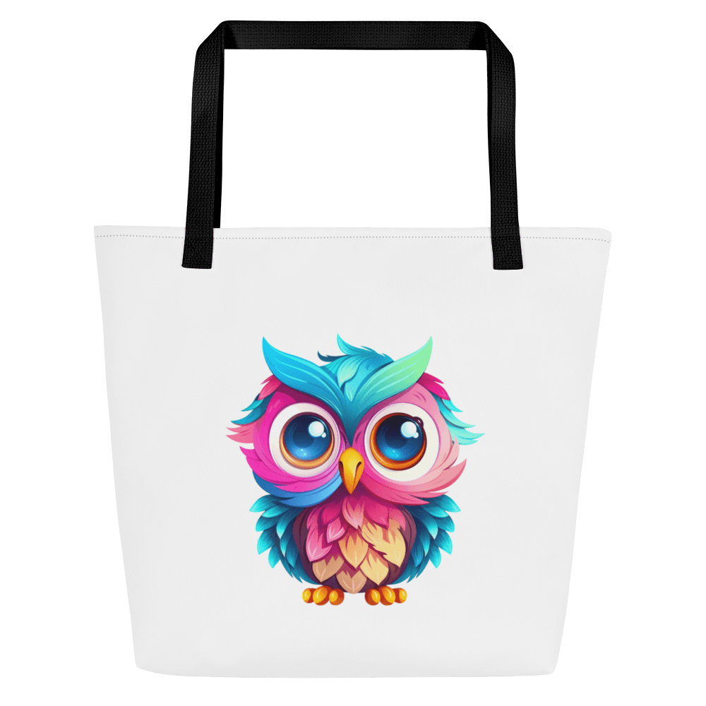 Owl Canvas Large Tote Bag - L & M Kee, LLC