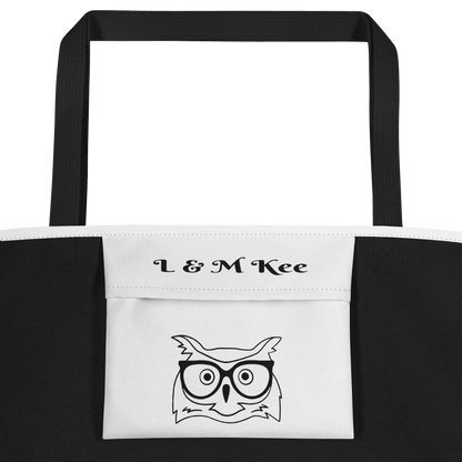 Owl Canvas Large Tote Bag - L & M Kee, LLC