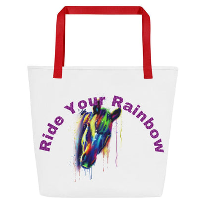 Ride Your Rainbow Horse Tote Bag - L & M Kee, LLC