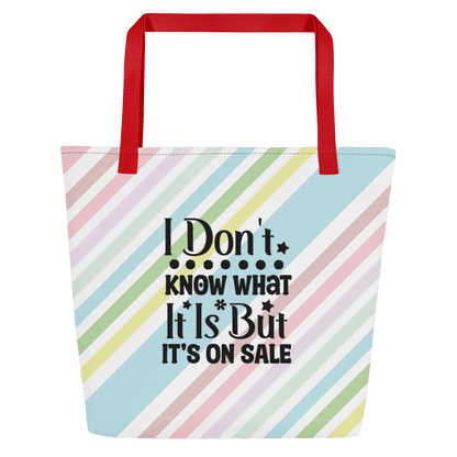 I Don't Know Large Tote Bag - L & M Kee, LLC