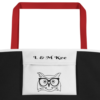 Owl Canvas Large Tote Bag - L & M Kee, LLC