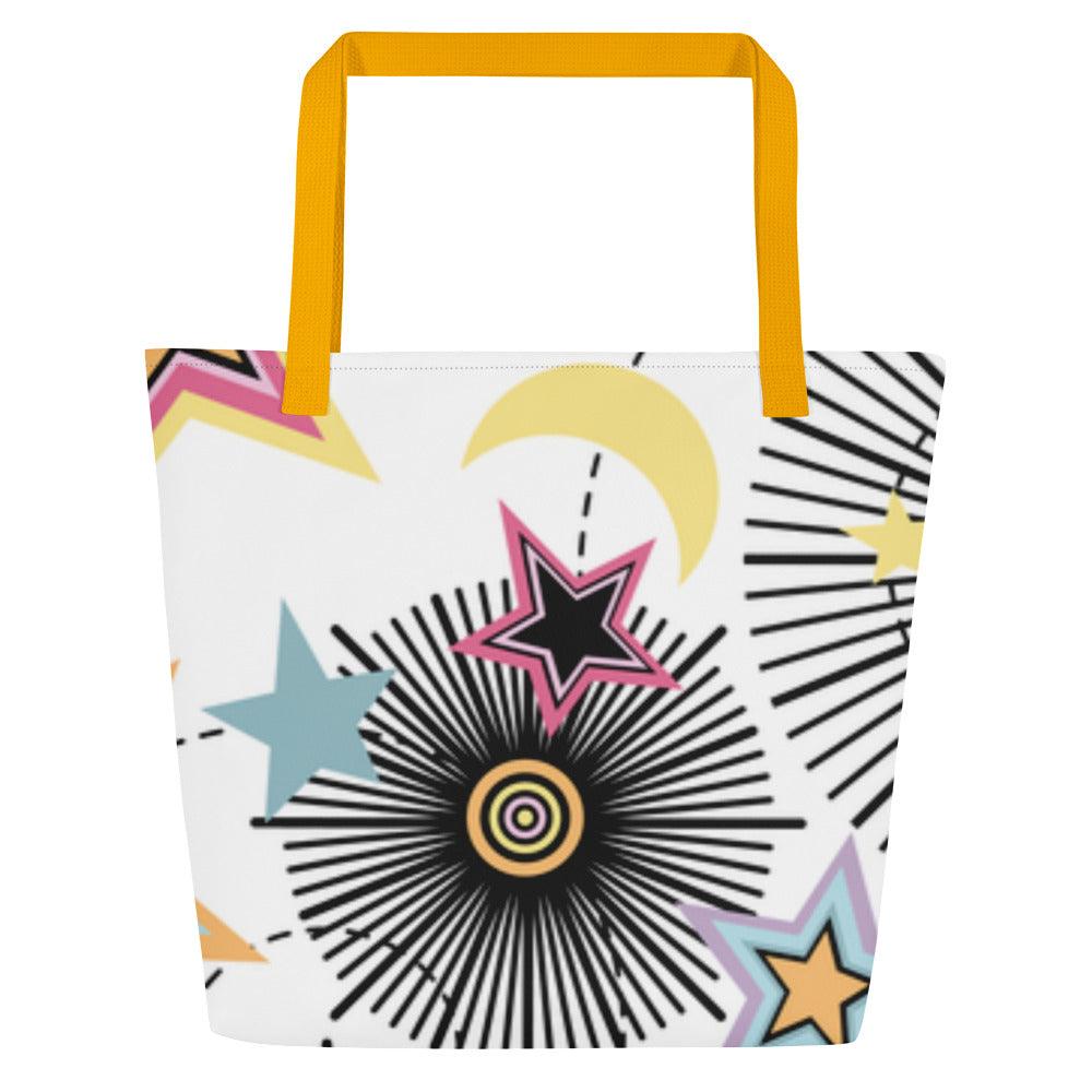 Stars and Flowers Tote - L & M Kee, LLC