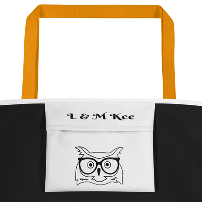 Owl Canvas Large Tote Bag - L & M Kee, LLC