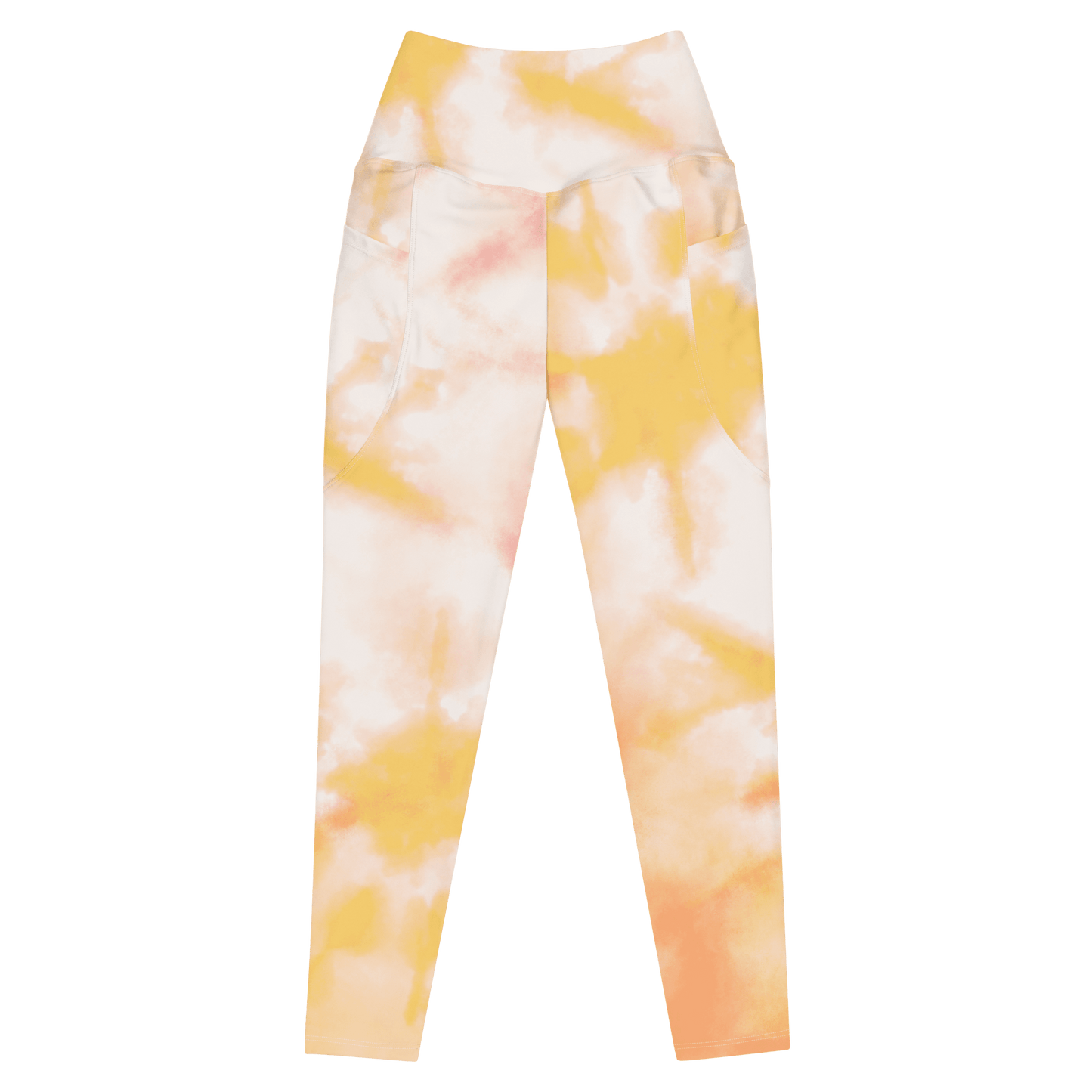 Yellow Tie Dye Leggings with Pockets - L & M Kee, LLC