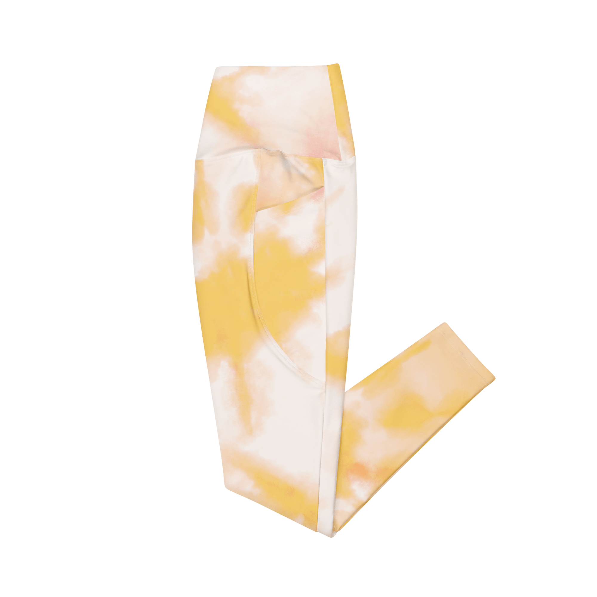 Yellow Tie Dye Leggings with Pockets - L & M Kee, LLC