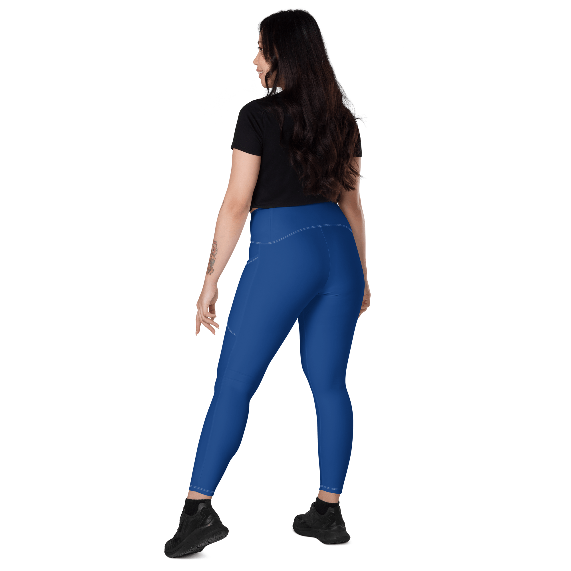 Dark Cerulean Leggings with Pockets - L & M Kee, LLC
