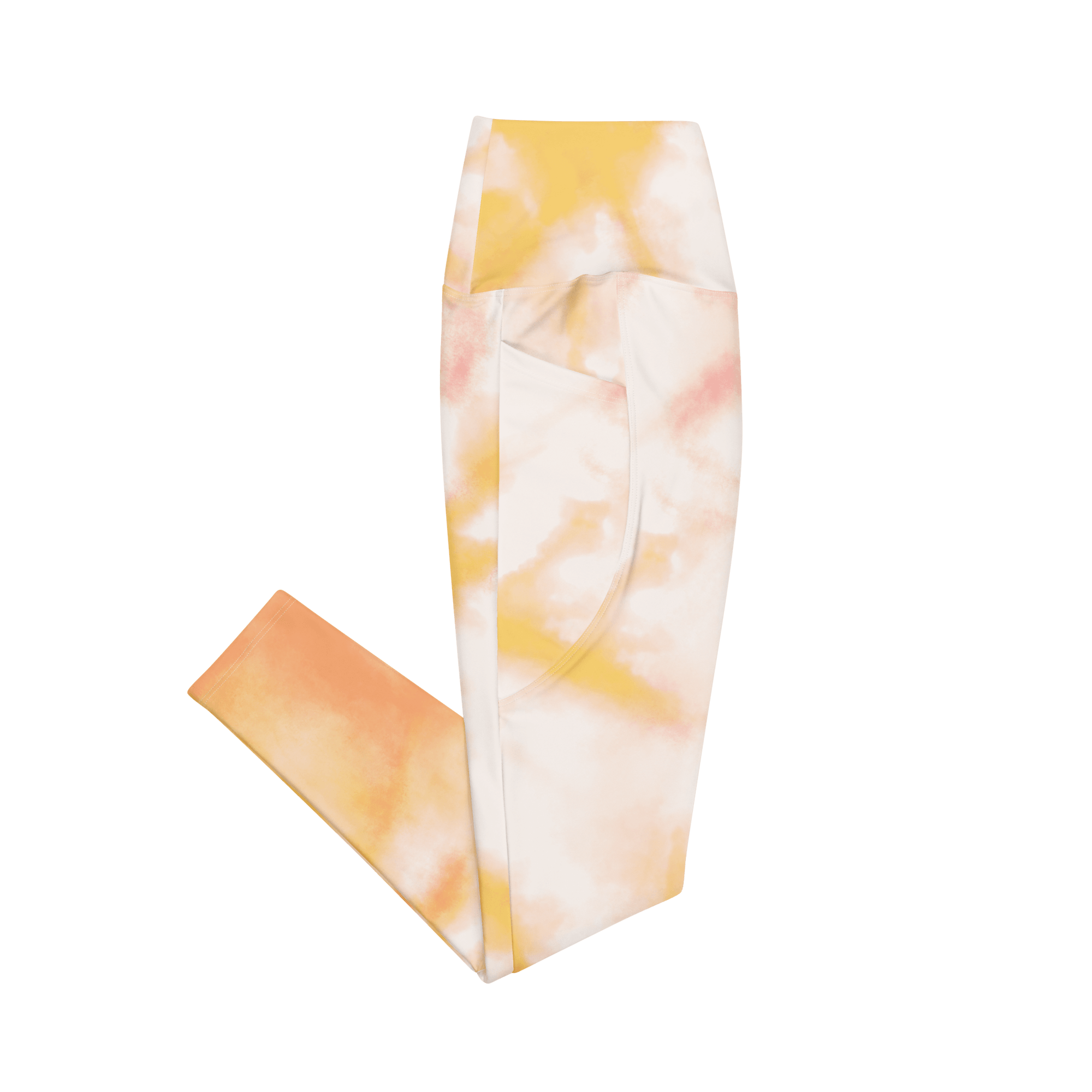 Yellow Tie Dye Leggings with Pockets - L & M Kee, LLC
