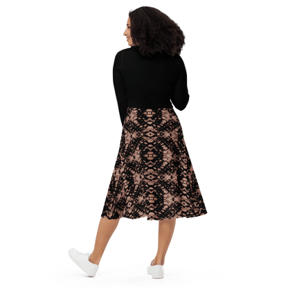 Autumn Diamond Print Midi Dress - L & M Kee, LLC