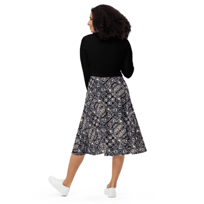 Graham Print Long Sleeve Midi Dress - L & M Kee, LLC