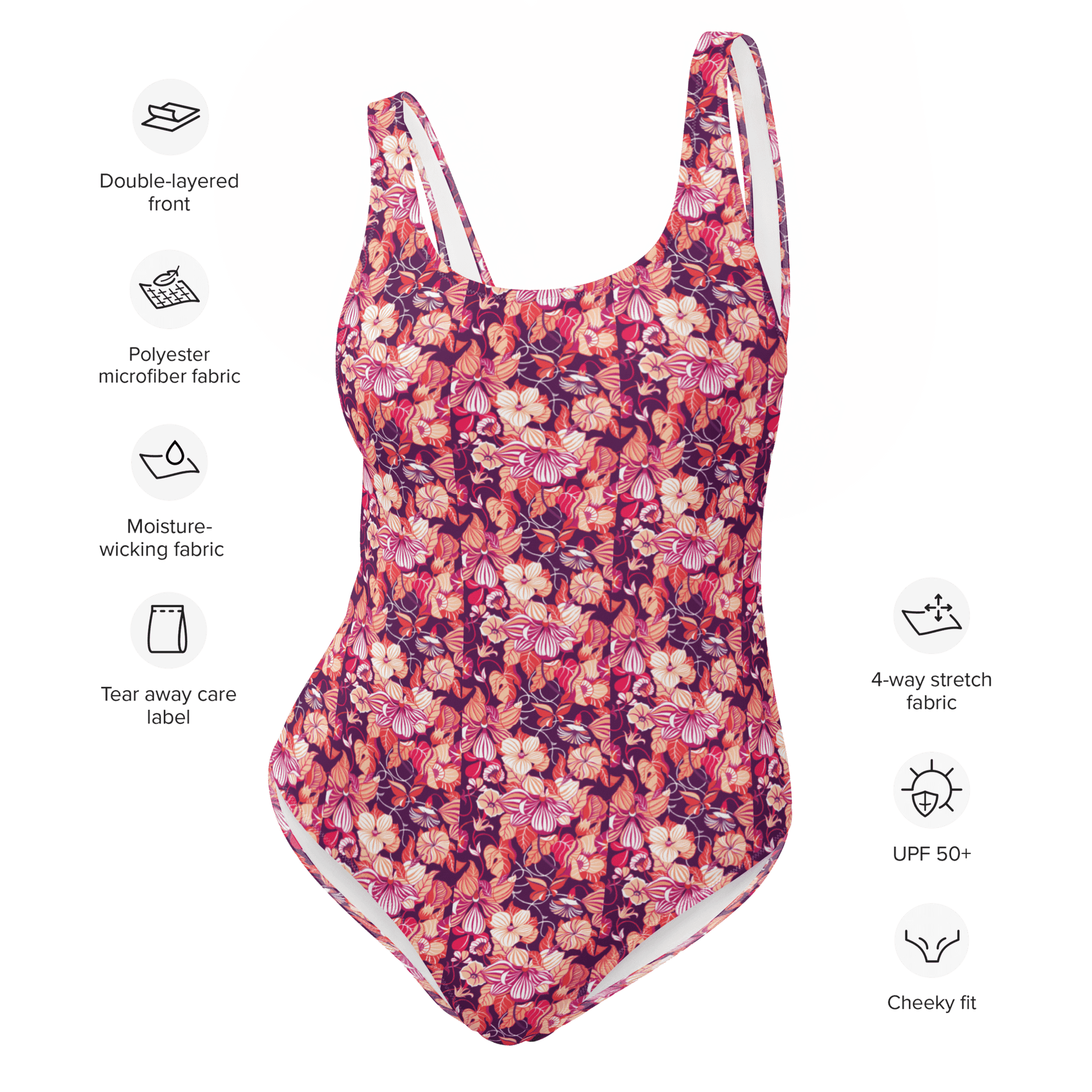Pink Posy One-Piece Swimsuit - L & M Kee, LLC