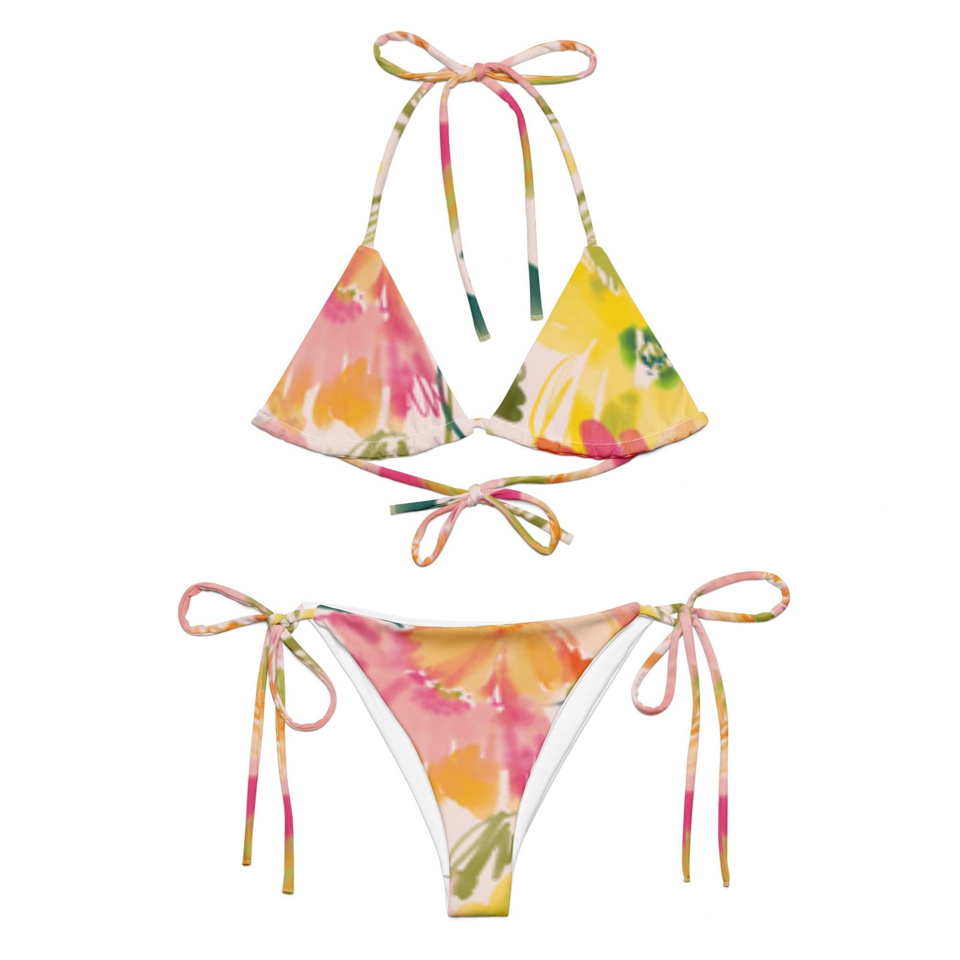 Floral String Bikini - L & M Kee, LLC
