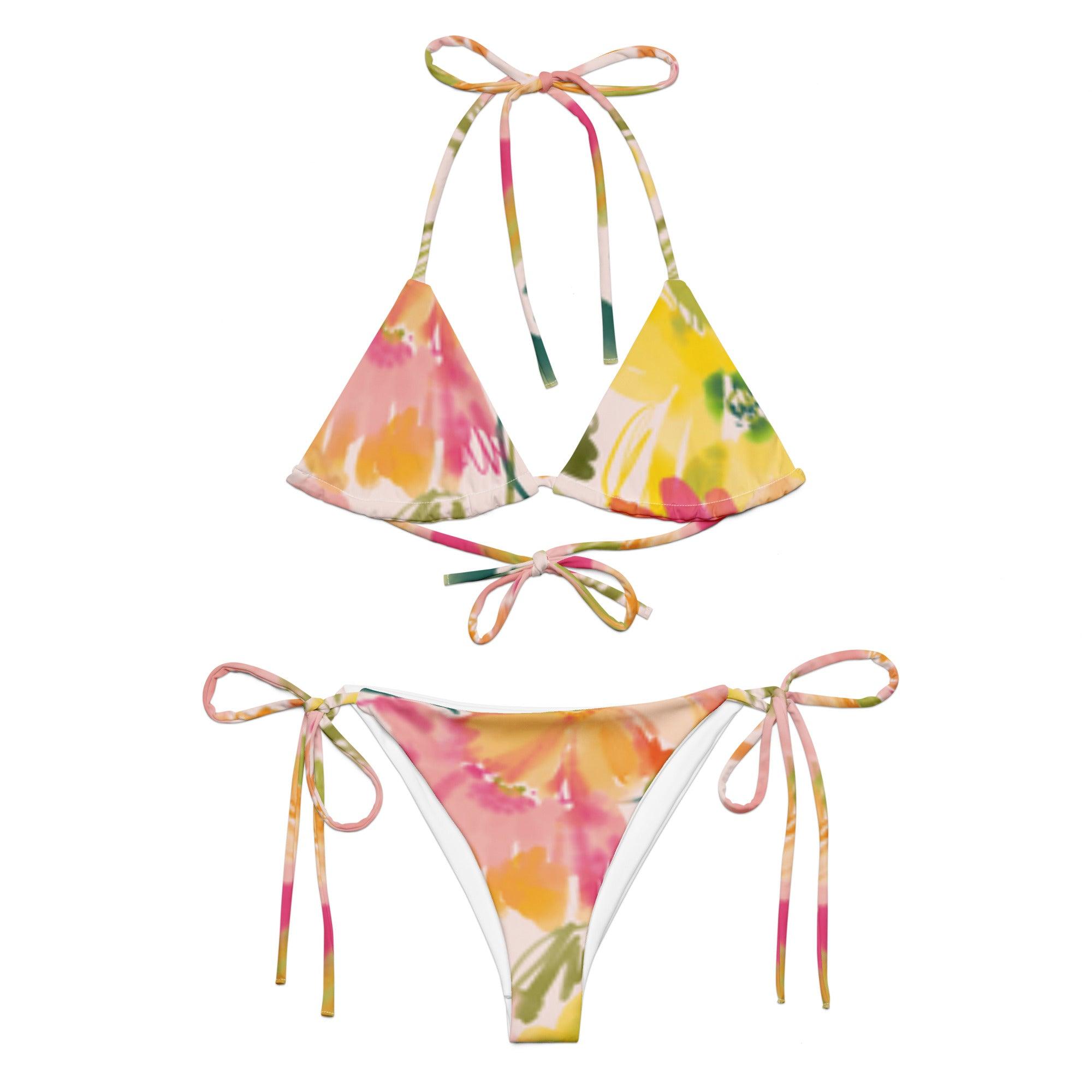 Floral String Bikini - L & M Kee, LLC