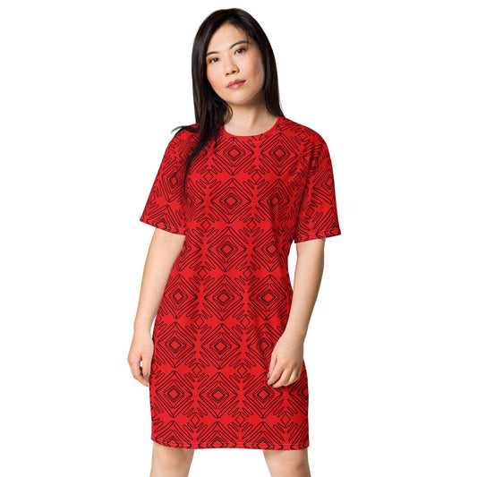 Red Diamond T-shirt dress - L & M Kee, LLC