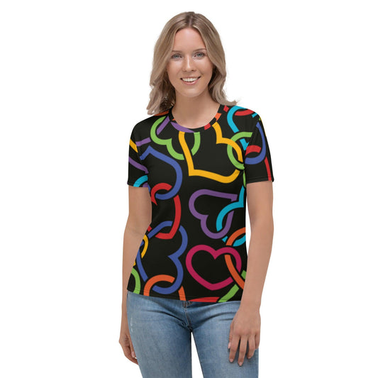 Colorful Hearts T-shirt - L & M Kee, LLC