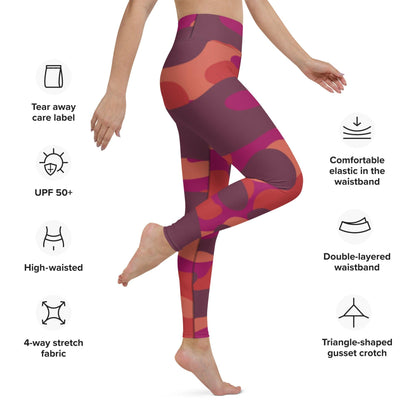 Purple Swirl Yoga Leggings - L & M Kee, LLC