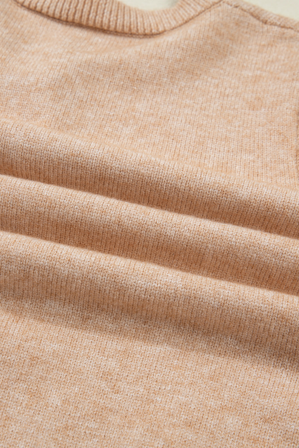 Oatmeal Ruffle Trim Gold Button Sweater Cardigan